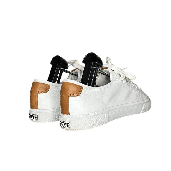 Frye Gia Low Lace Women's White Leather Sneaker Size 8.5 - Picture 4 of 6